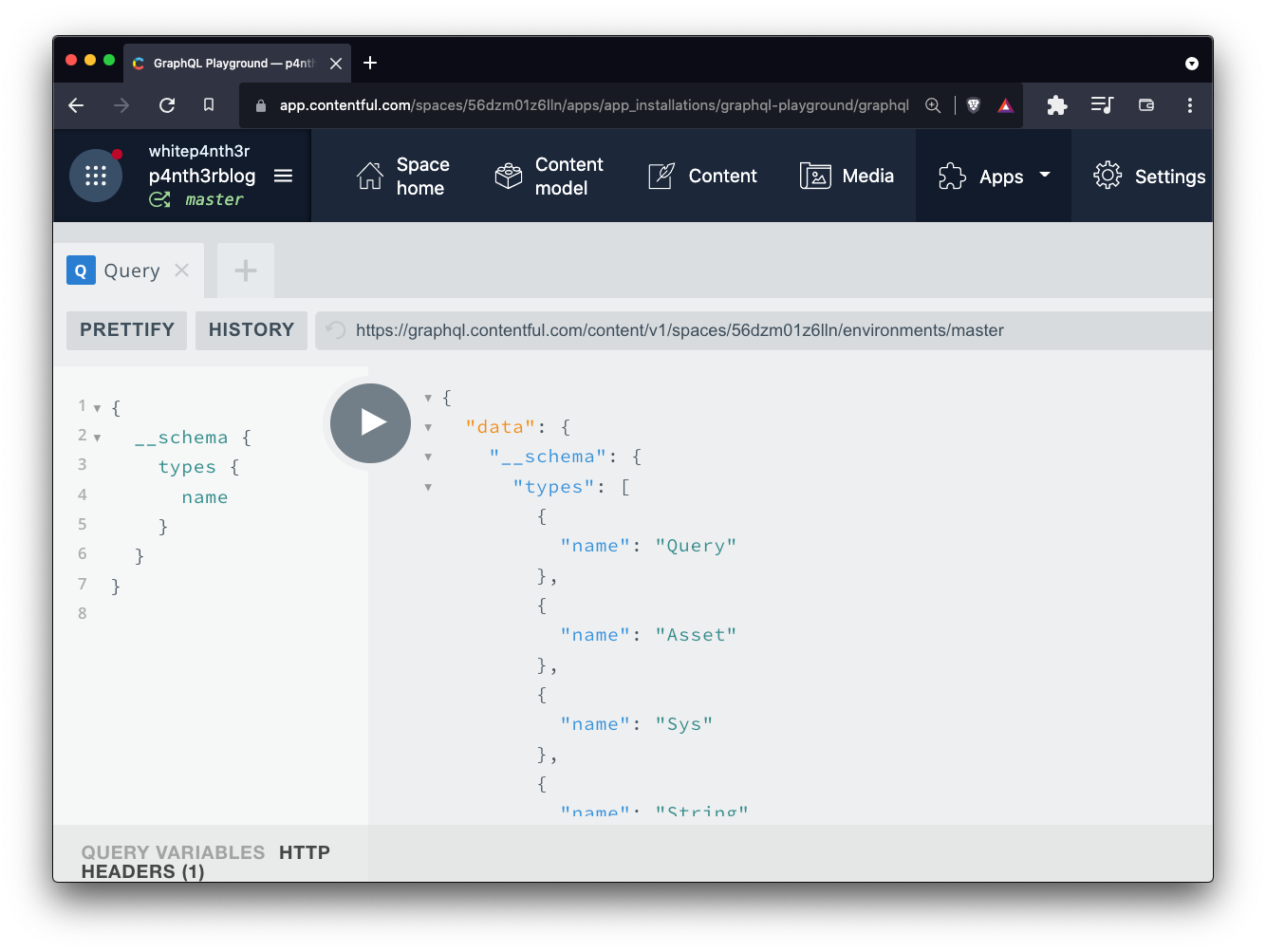 You’ll see three different types of data returned in an introspection query.