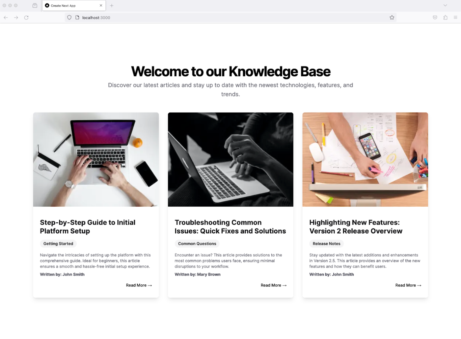 Welcome to our knowledge base