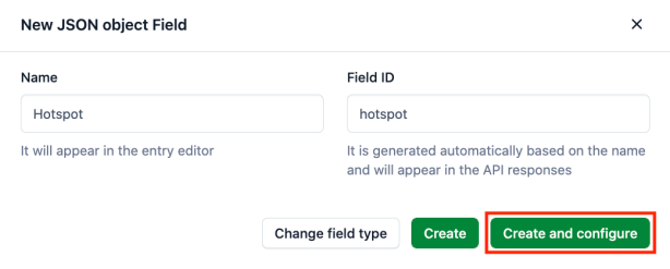 You can call it whatever you want (I called it Hotspot). The important thing here is to click on the Create and configure button as shown below: