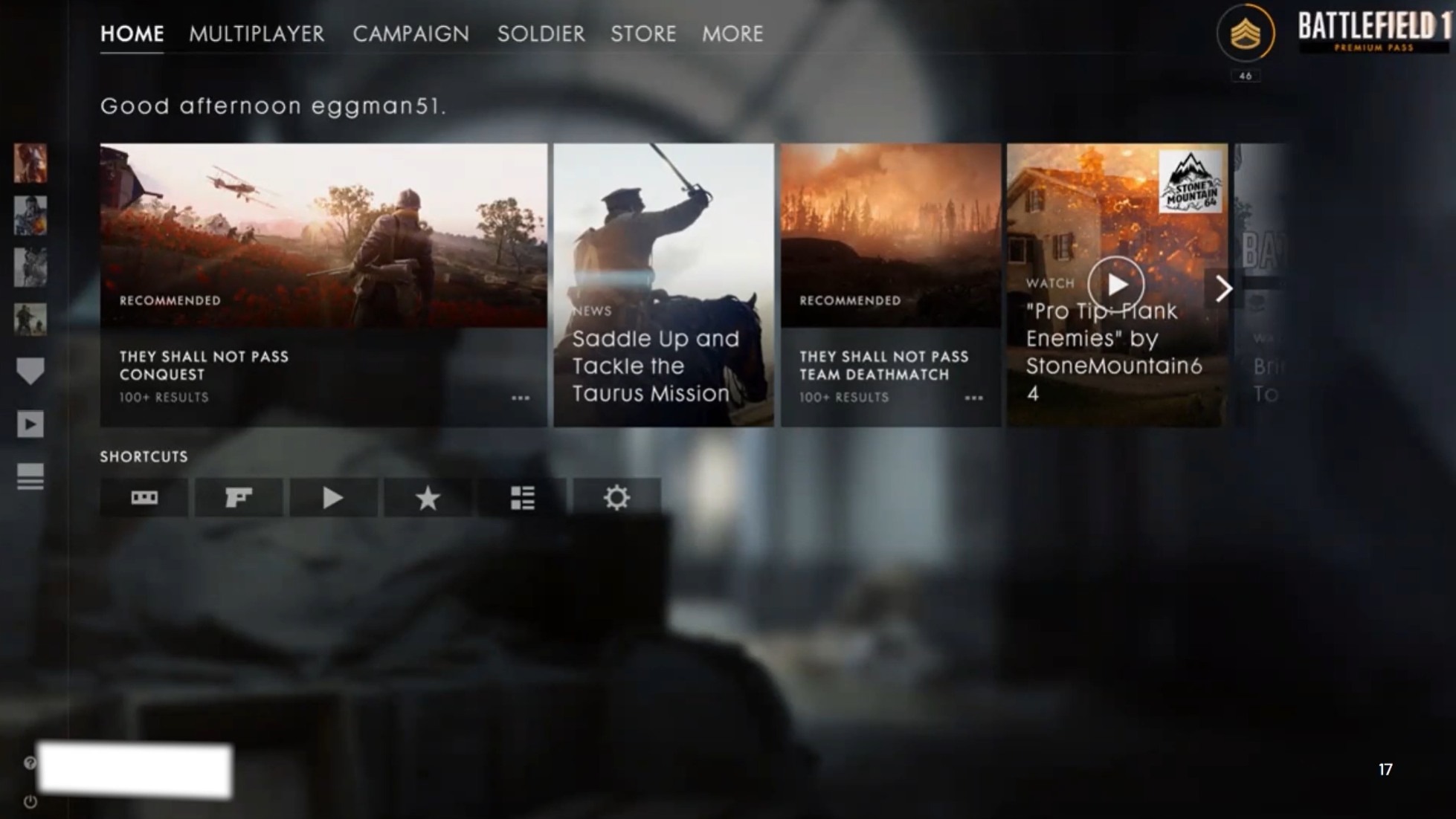 Screenshot of EA's client
