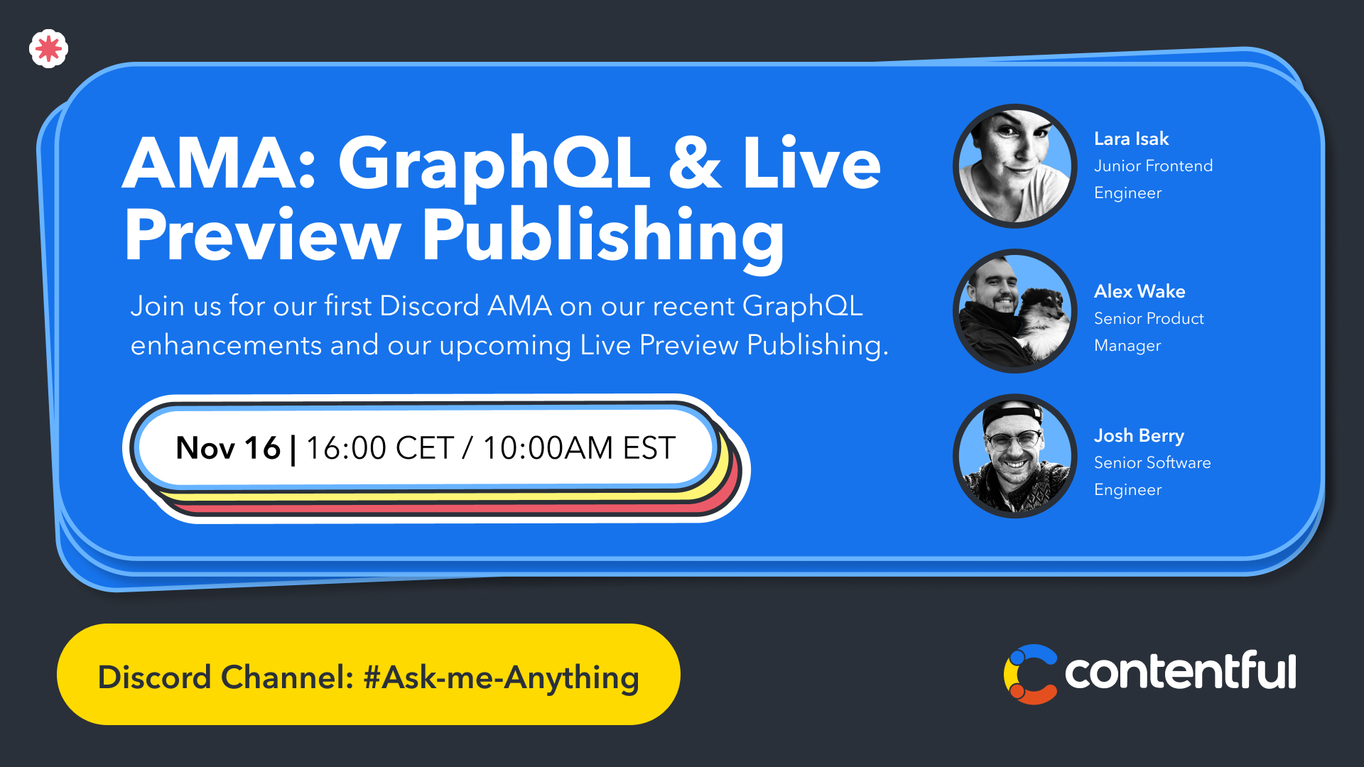 Contentful Developer Community: GraphQL and live preview publishing in our first Discord AMA