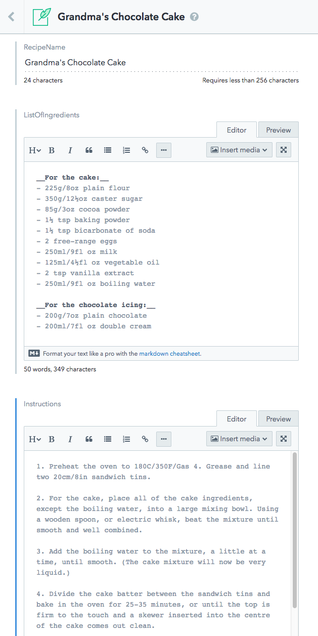 Chocolate cake and static sites image1