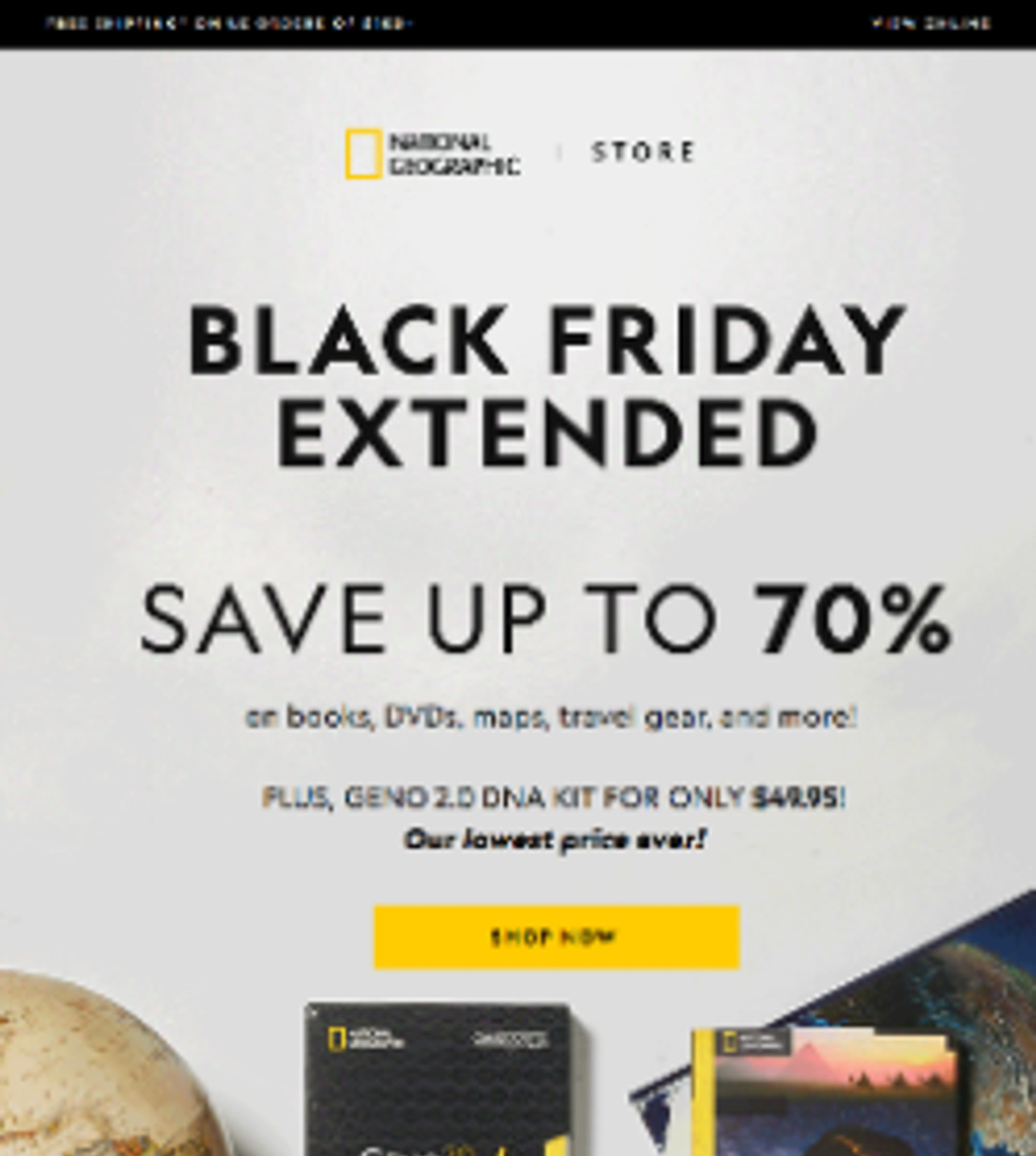 National Geographic's Extended Sales Email