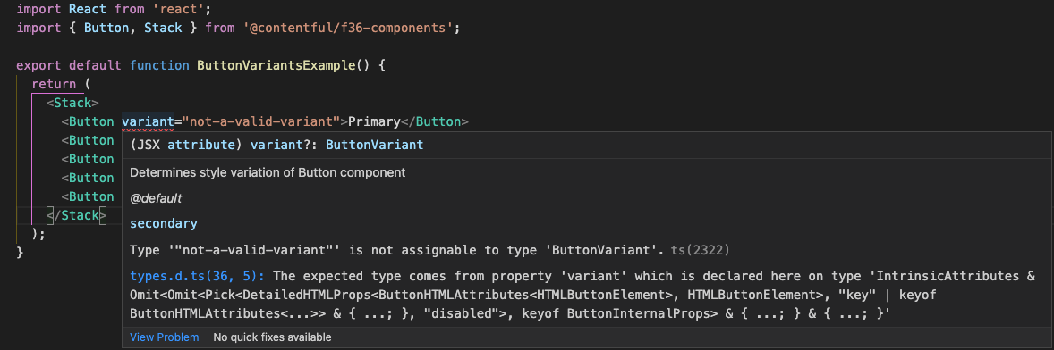 Example of Typescript autcompletes working in JS