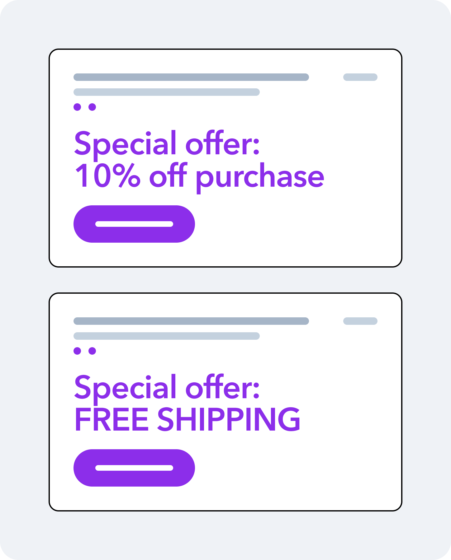 A/B testing example 7: Promo codes and special offers