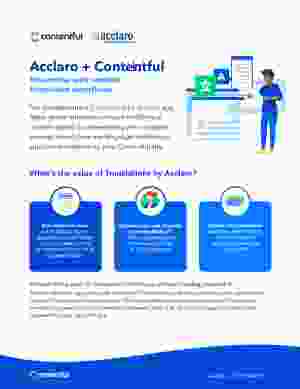 Cover for Contentful and Acclaro Solution Sheet PDF