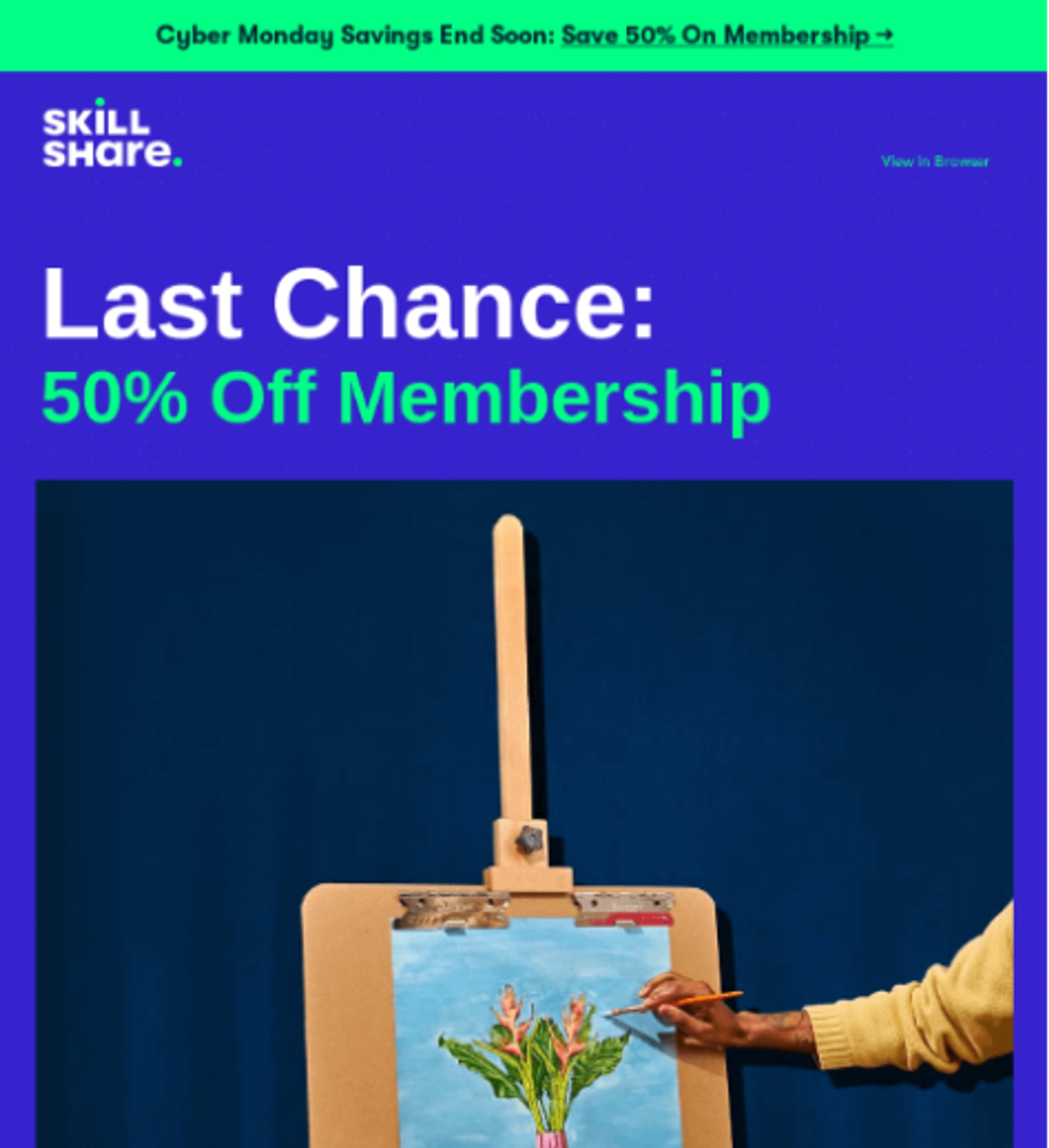 Skillshare's Last Chance Email