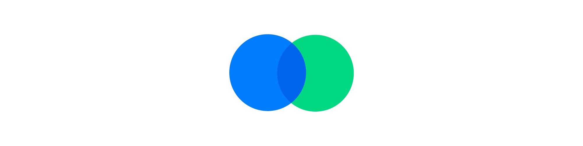 Illustrated icon of a Venn diagram