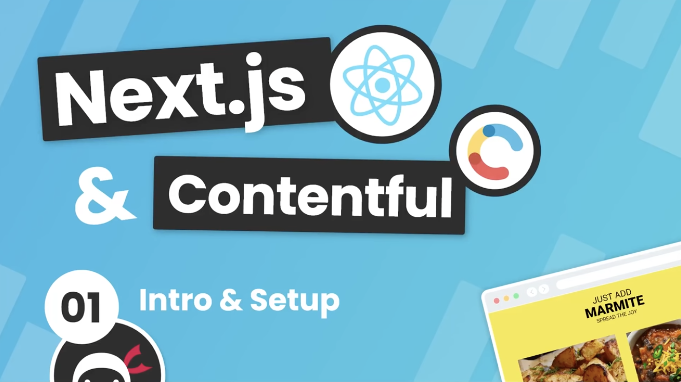 Illustration of the Next.js and Contentful intro and setup session