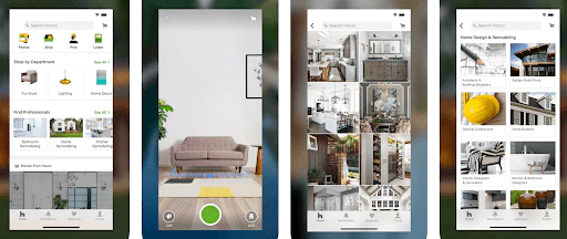 Screenshot of Houzze app augumented reality