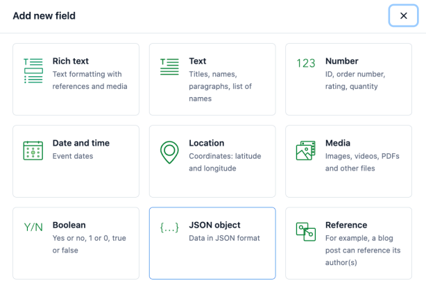 I created a new content model, named Hotspot Component, and defined a field of type string for the title (used only as the main title in the entry list). 
