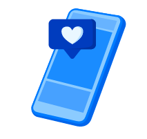 Increase engagement phone heart icon