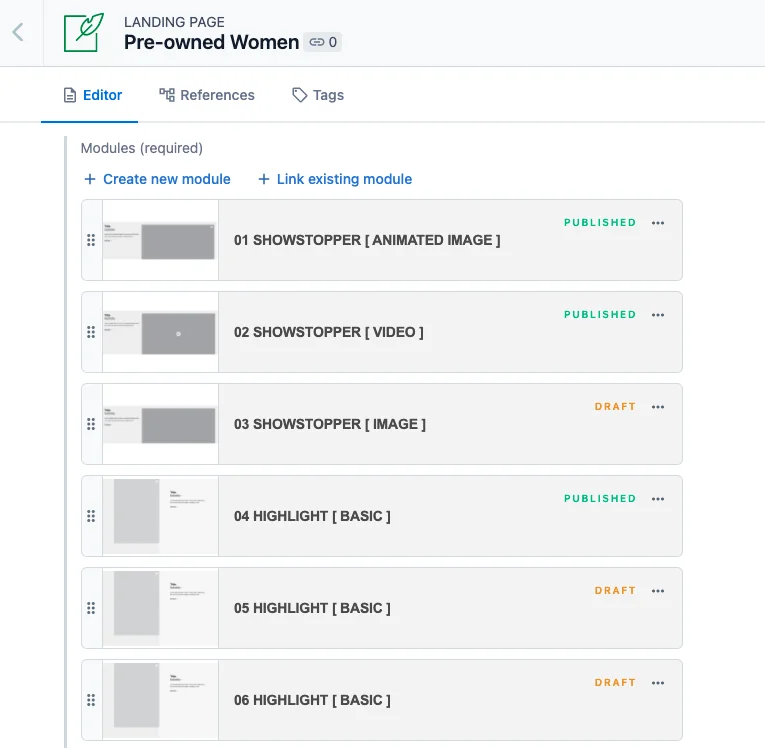 Content data model