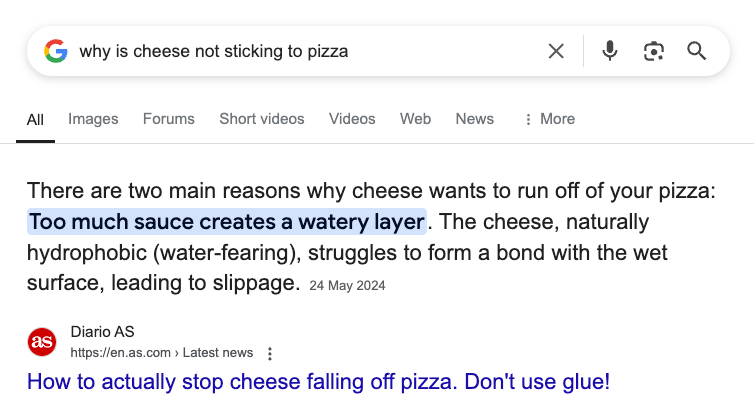 SEO rich text pizza search