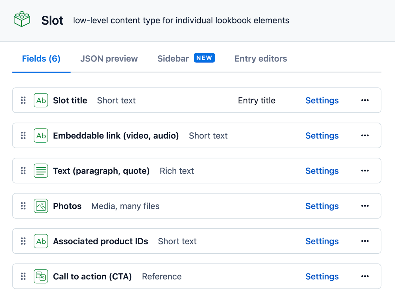 In this more complex scenario, where layout decisions are already handled within the module content type, we’ll simply reuse the same content type for all types of content.
