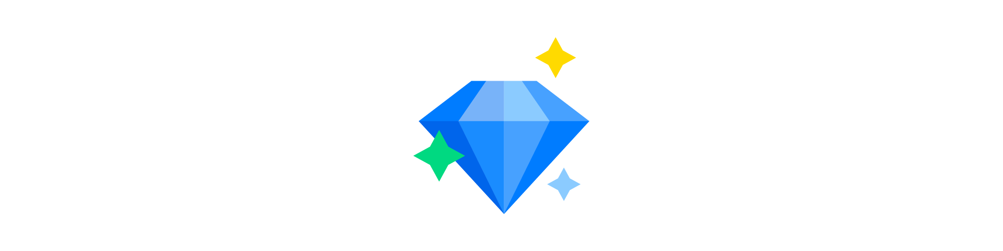 Illustrated icon of a diamond