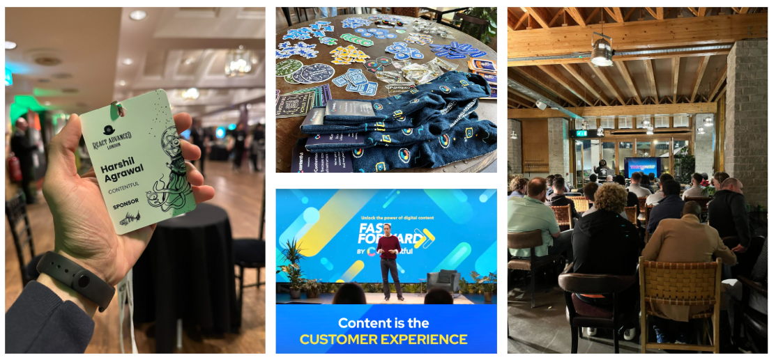 Photo montage of events featuring Contentful.