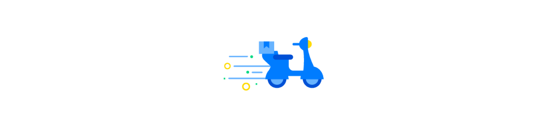 Illustrated icon of a scooter