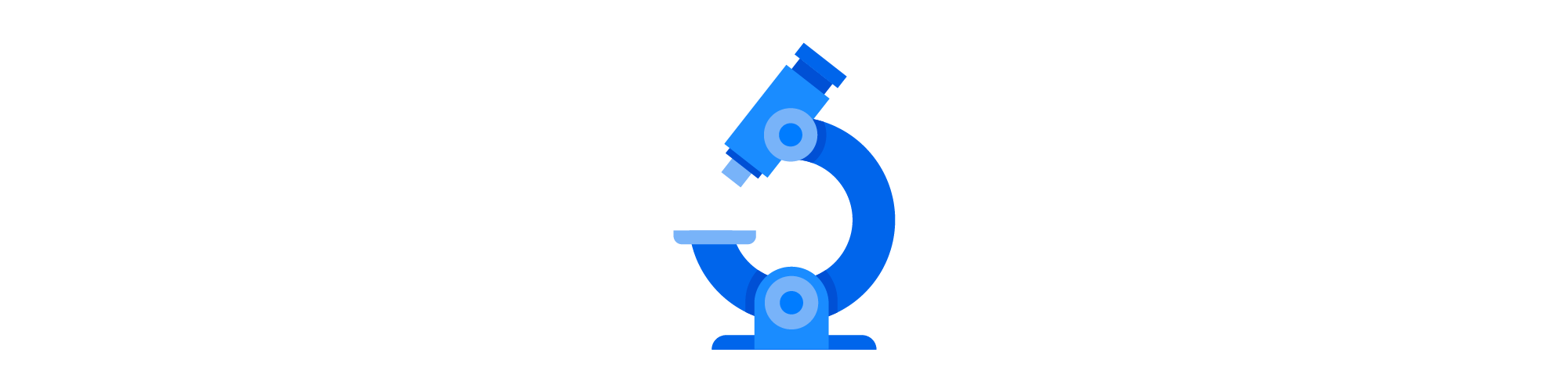 Illustrated icon of a microscope