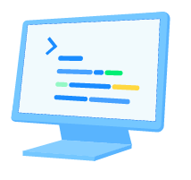 Monitor illustration with code