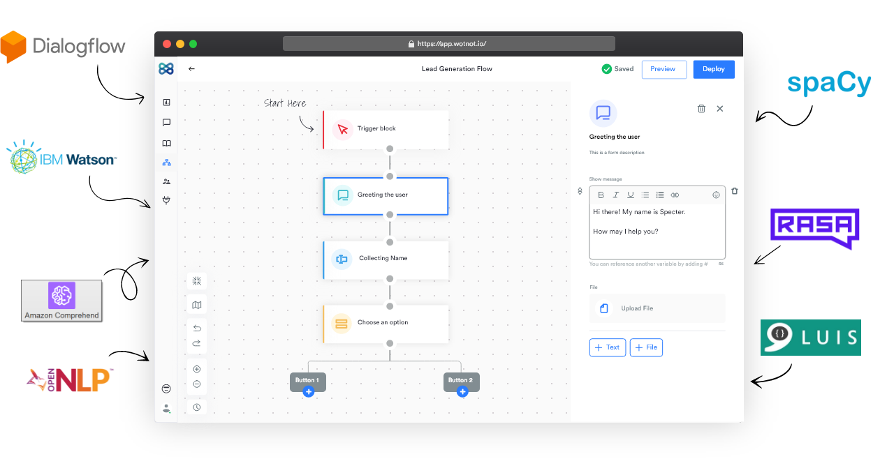 nocode chatbot builder