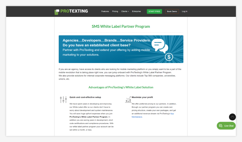 ProTexting White Label SMS Marketing