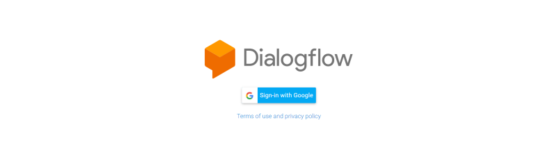 Dialogflow login page