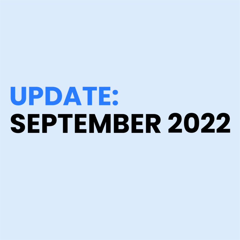 Product Updates - September 2022
