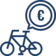 Icon Fahrrad Euro arbeitnehmer geldsparen sparen