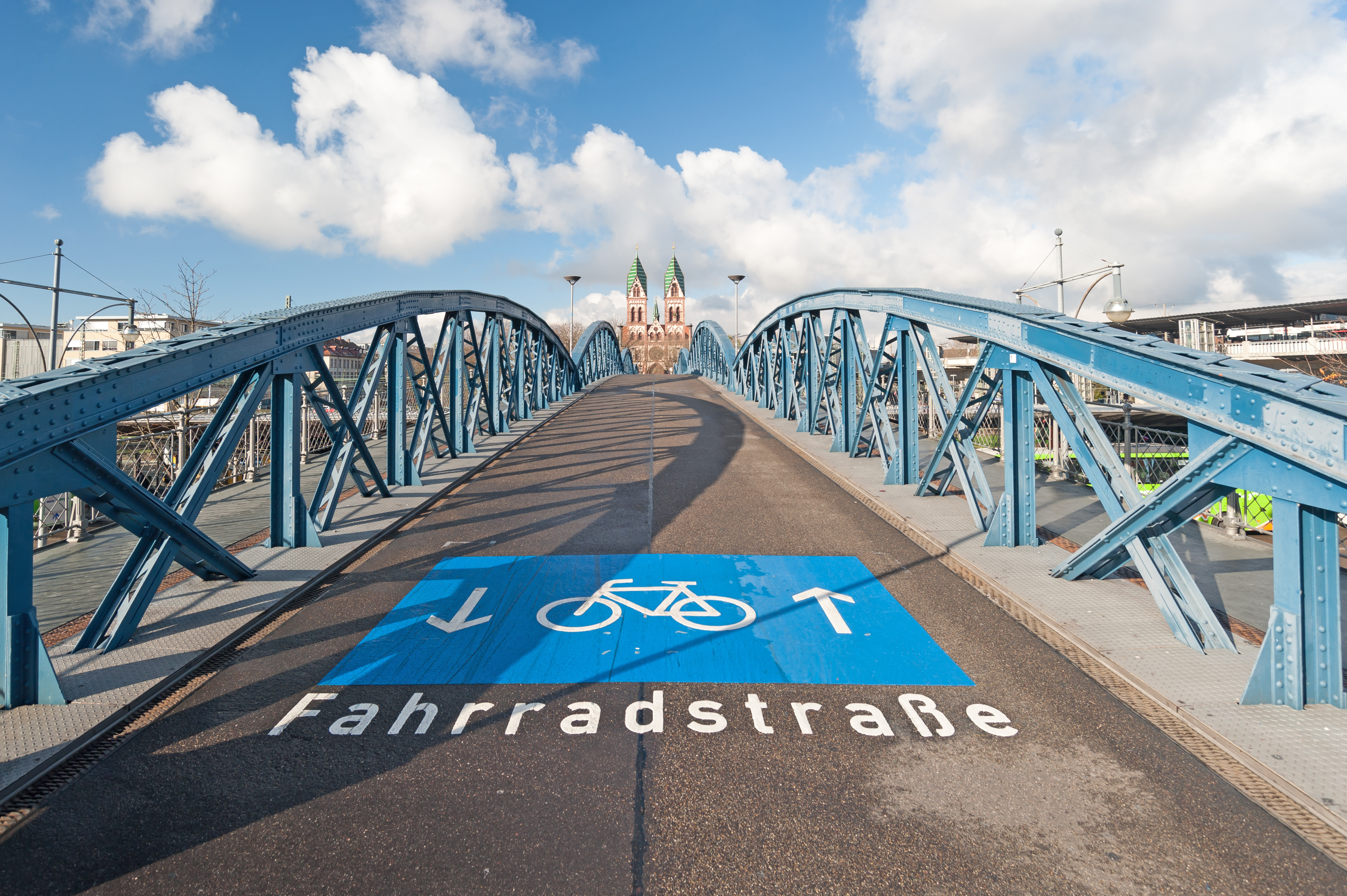 Fahrradstraße in Freiburg