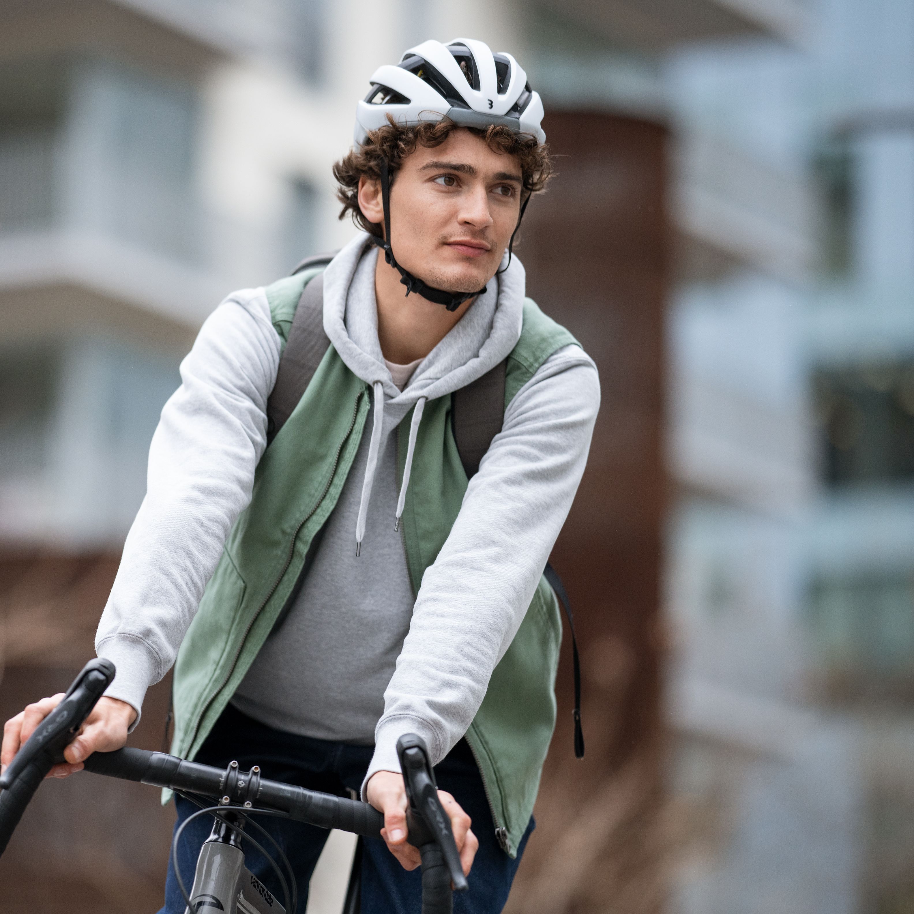 Fahrradfahrer in der Stadt