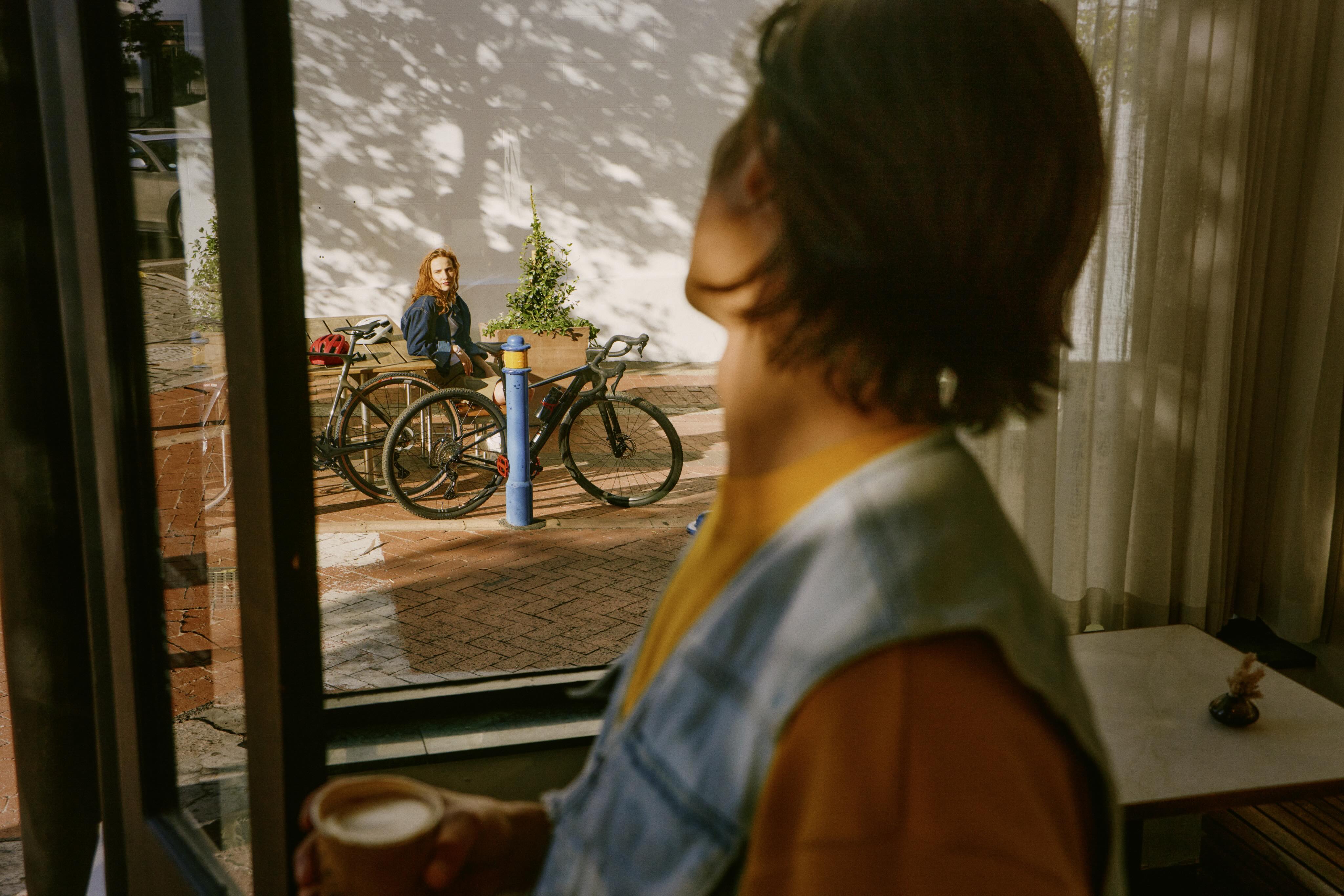 Fahrradfahrer in der Stadt