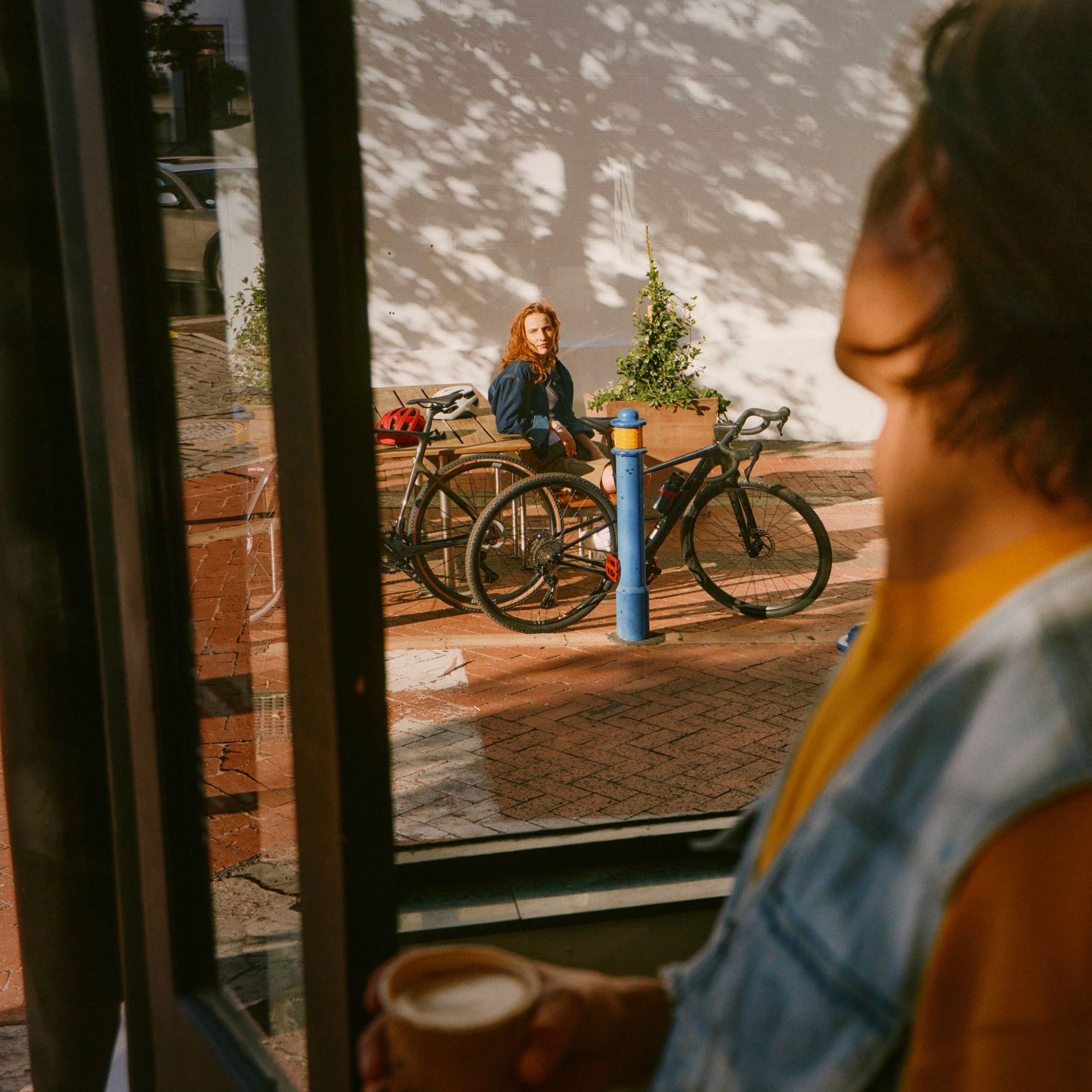 Fahrradfahrer in der Stadt