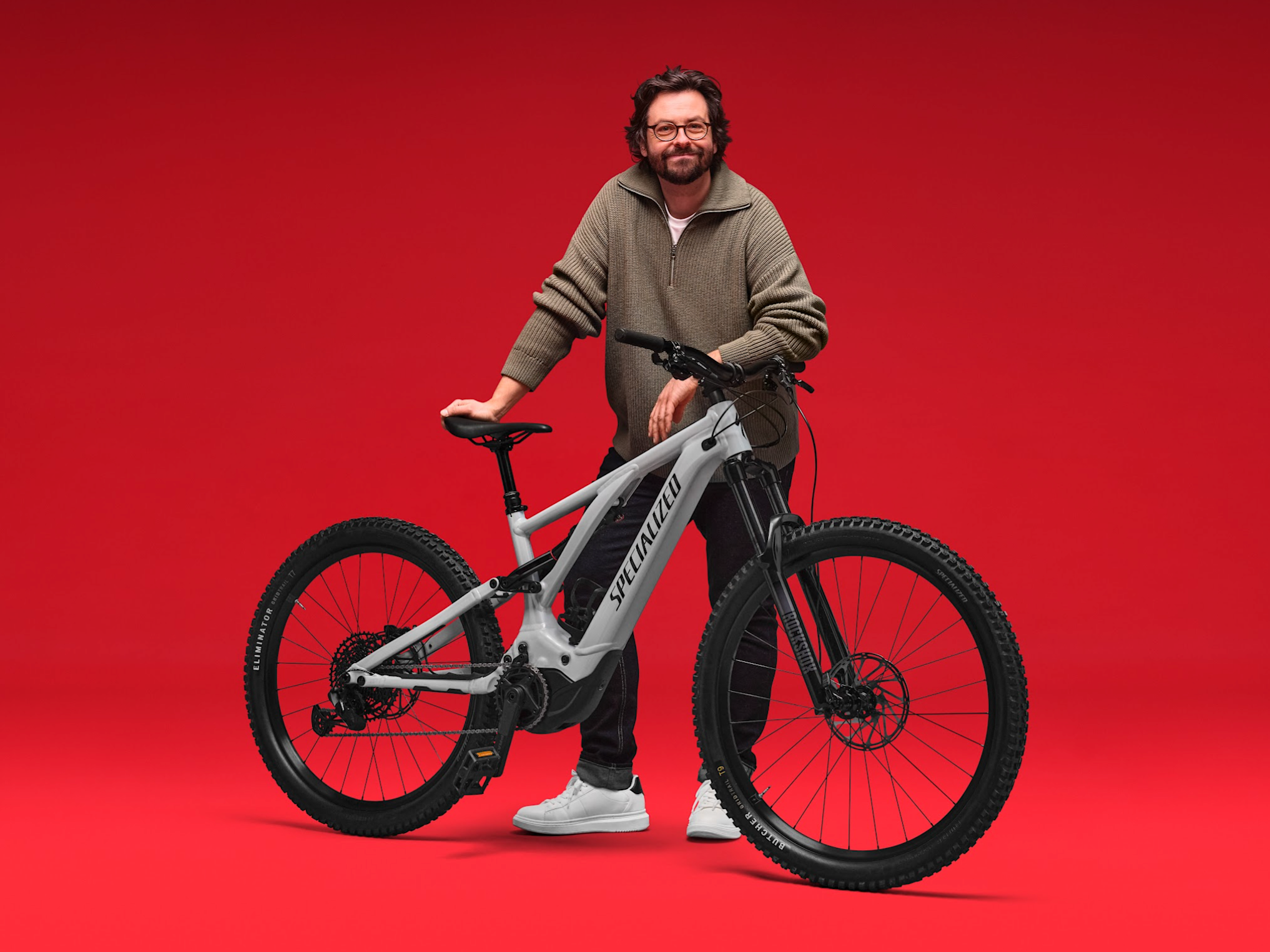 Bild Bike roter Hintergrund