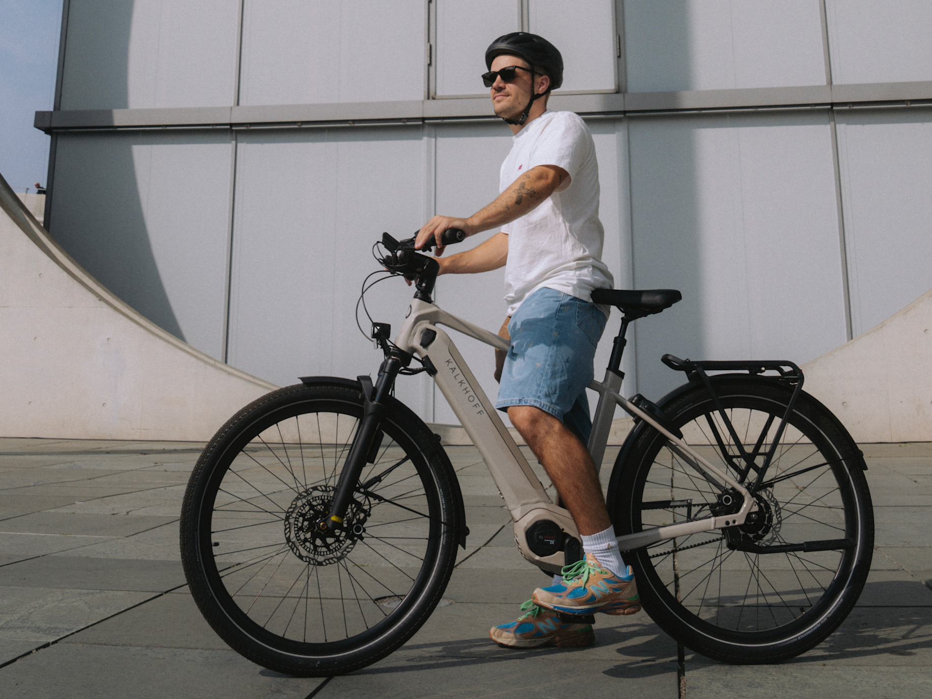 E-Bike Fahrer in der City