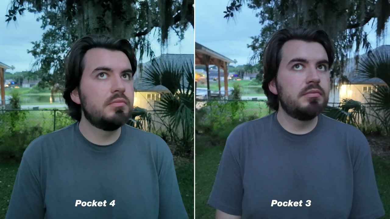 Side-by-side%20footage%20comparison%20of%20the%20DJI%20Pocket%204%20and%20Pocket%203%20demonstrating%20low-light%20performance%2C%20showing%20the%20Pocket%204%27s%20brighter%20image.