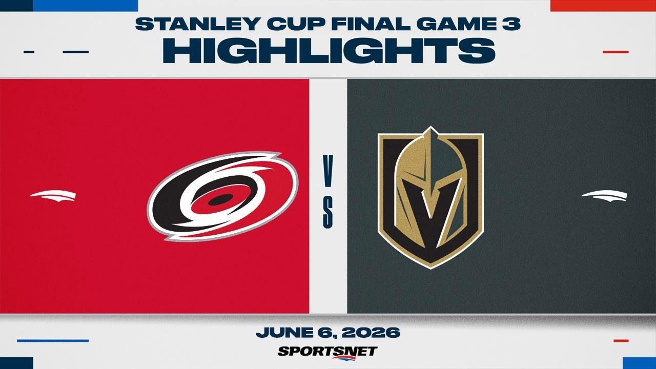 NHL Game 3 Highlights | Hurricanes vs. Golden Knights – Cover Image