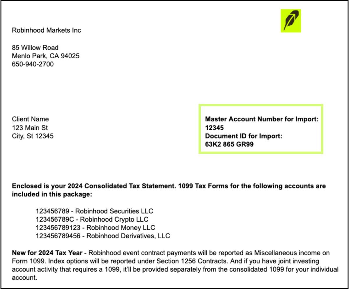 RHM tax cover page