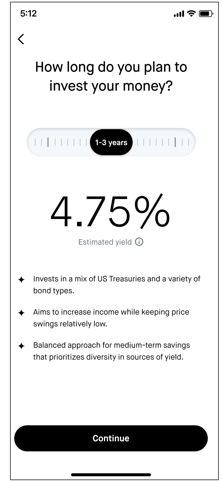 Estimated yield example