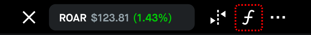 MAC technical indicators icon in chart example