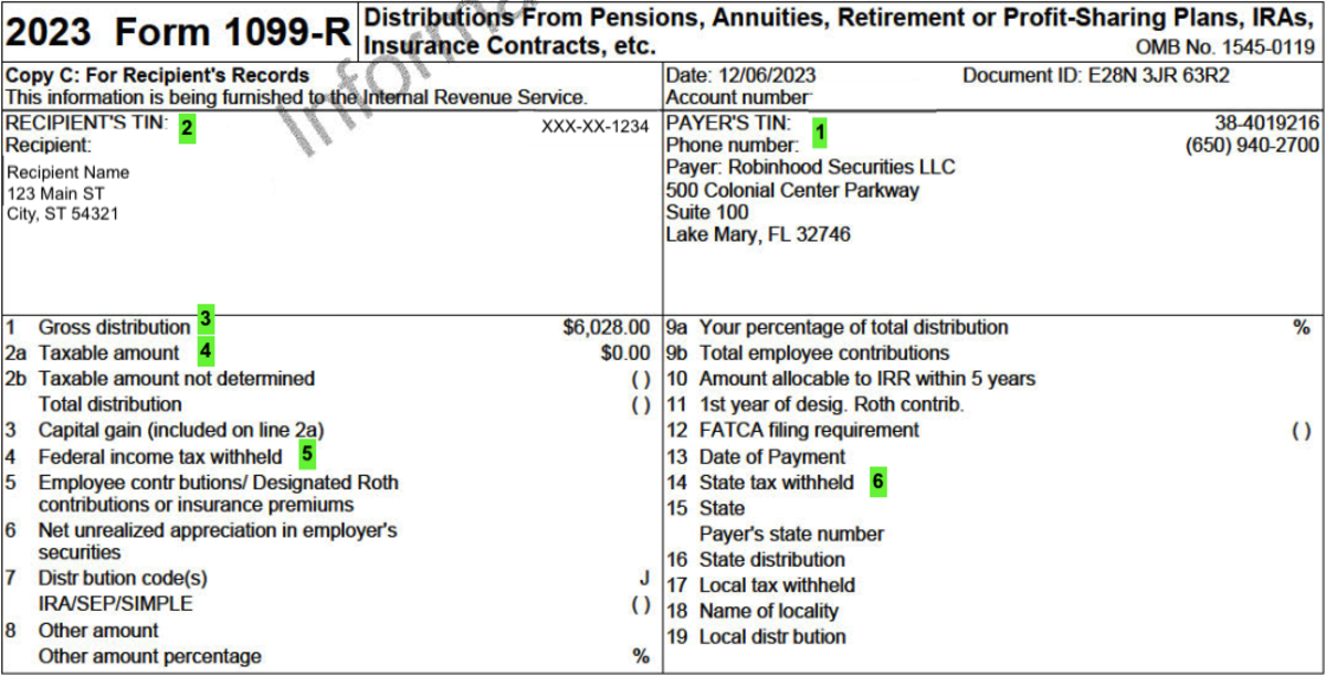 Form 1099-R example