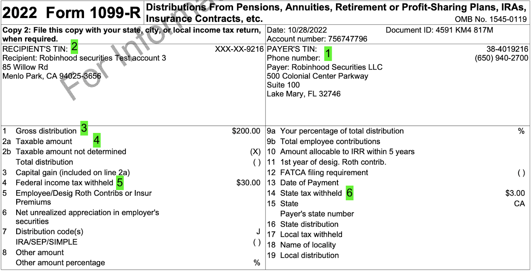 How to read your 1099R and 5498 Robinhood