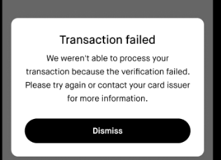 transaction failed