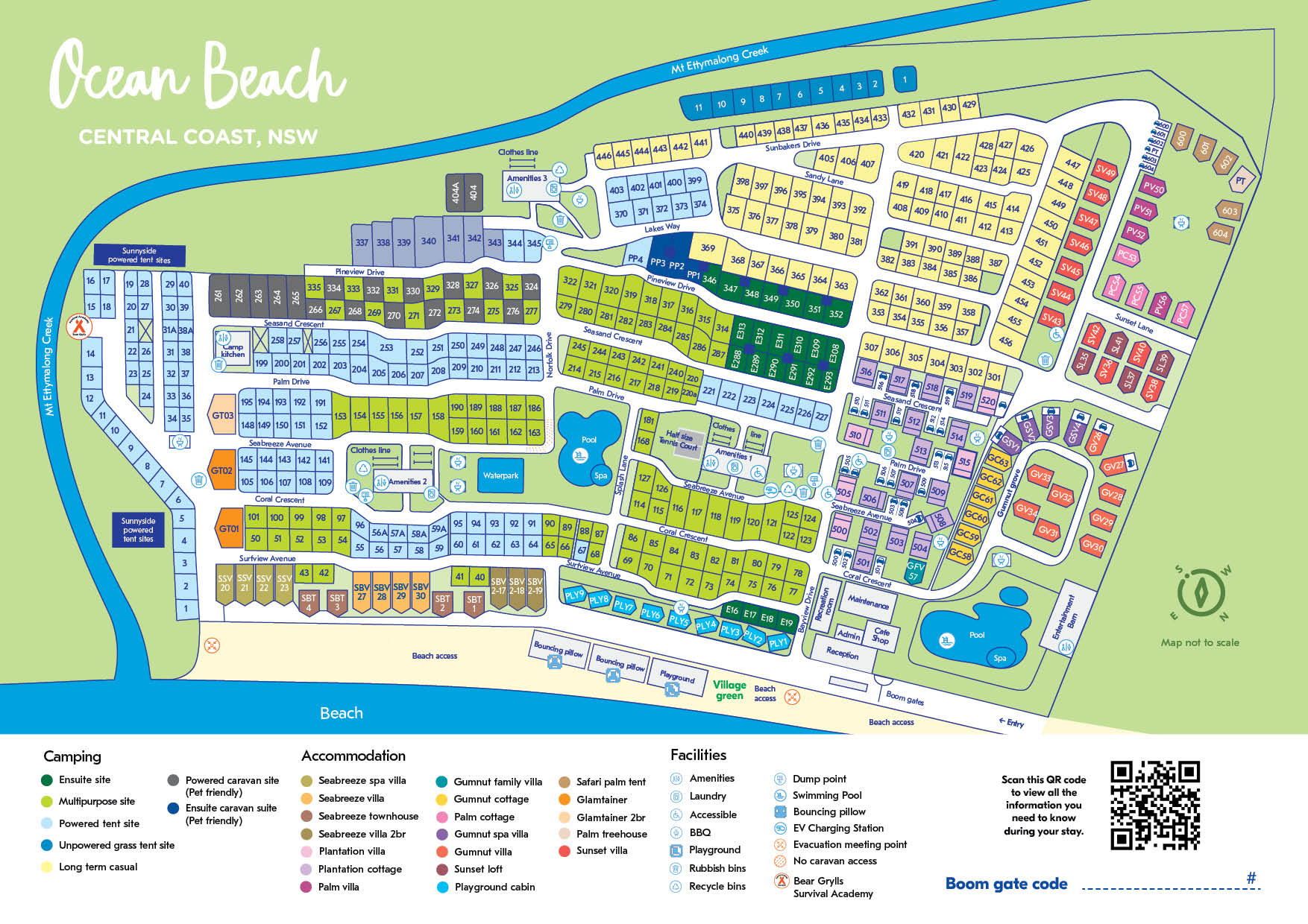Ocean Beach park map