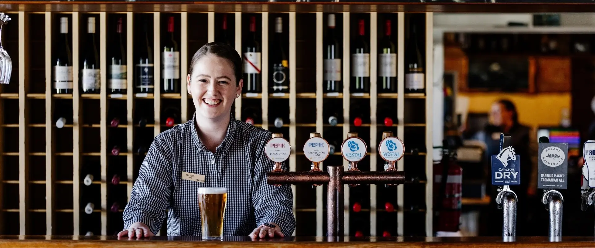 Bartender at Hamers Bar & Bistro in Strahan Village