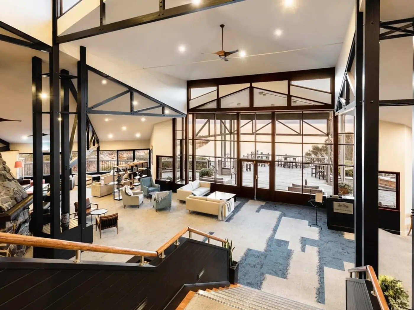 Entrance and lobby area in the Main Lodge at Freycinet Lodge