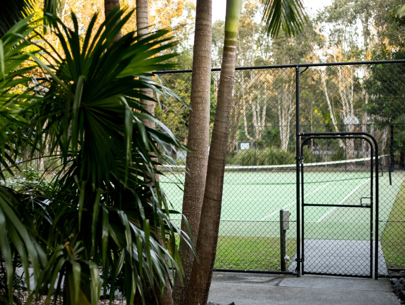 Resort tennis court