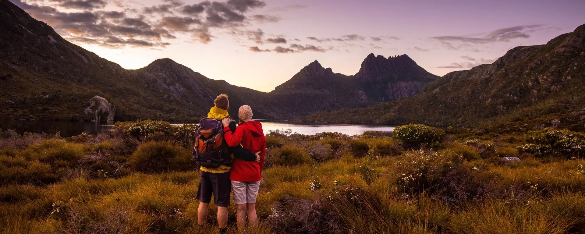 Couple at Cradle Mountain-Lake St Clair National Park