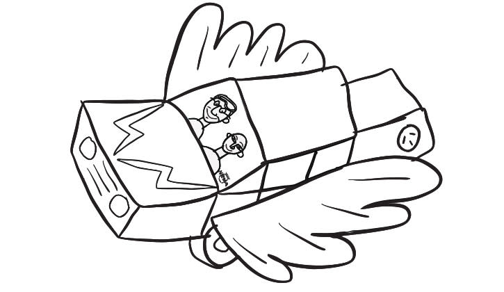 Drawing of a car