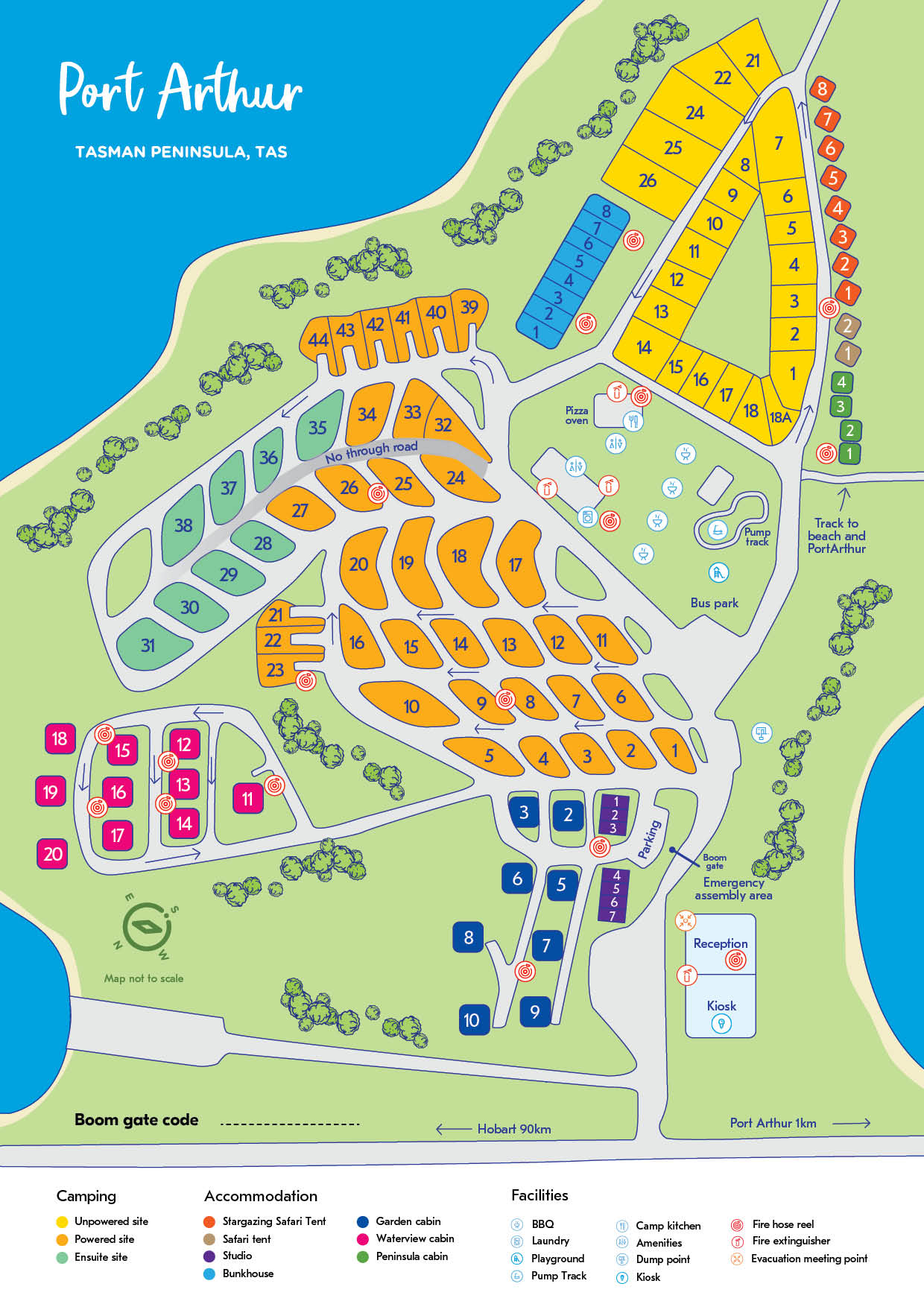 NRMA Port Arthur Holiday Park map